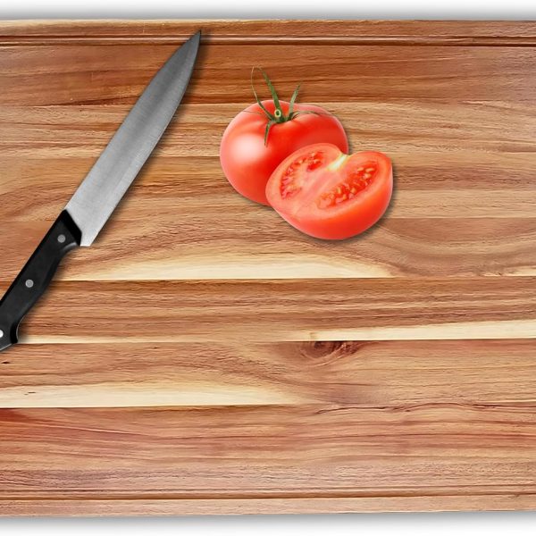 Non Toxic Acacia Wood Cutting Board – Premium Large & Reversible  Cutting Boards for Kitchen   Mess Free Cooking with Juice Groove